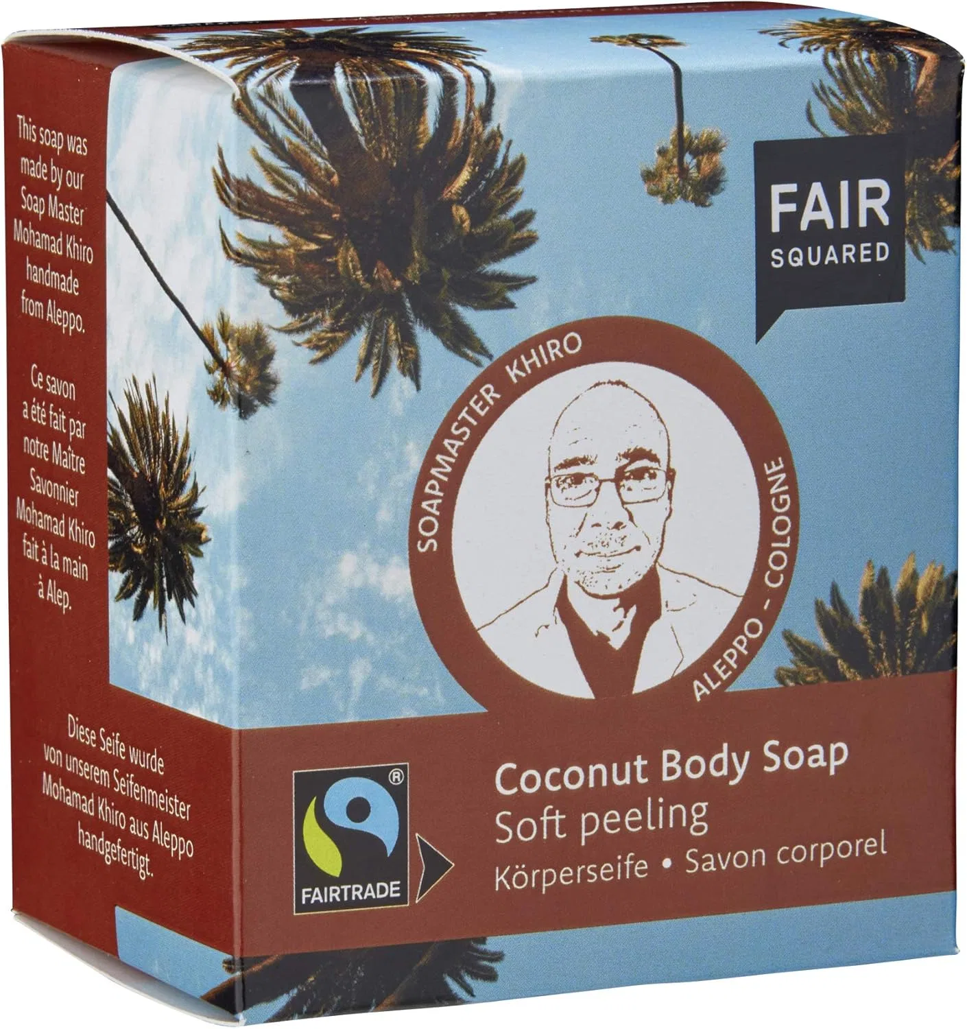 Скраб-мыло для тела Coconut, 2 x 80 г, Fair Squared