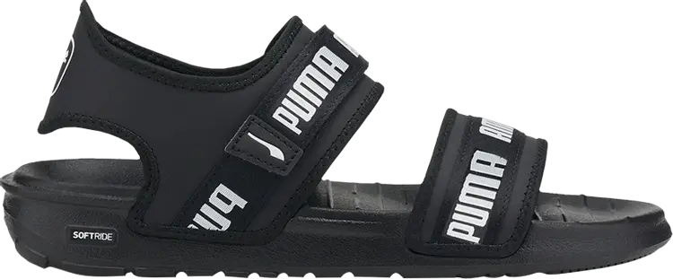 

Сандалии Puma Wmns Softride Slide Wordmark - Black White, черный