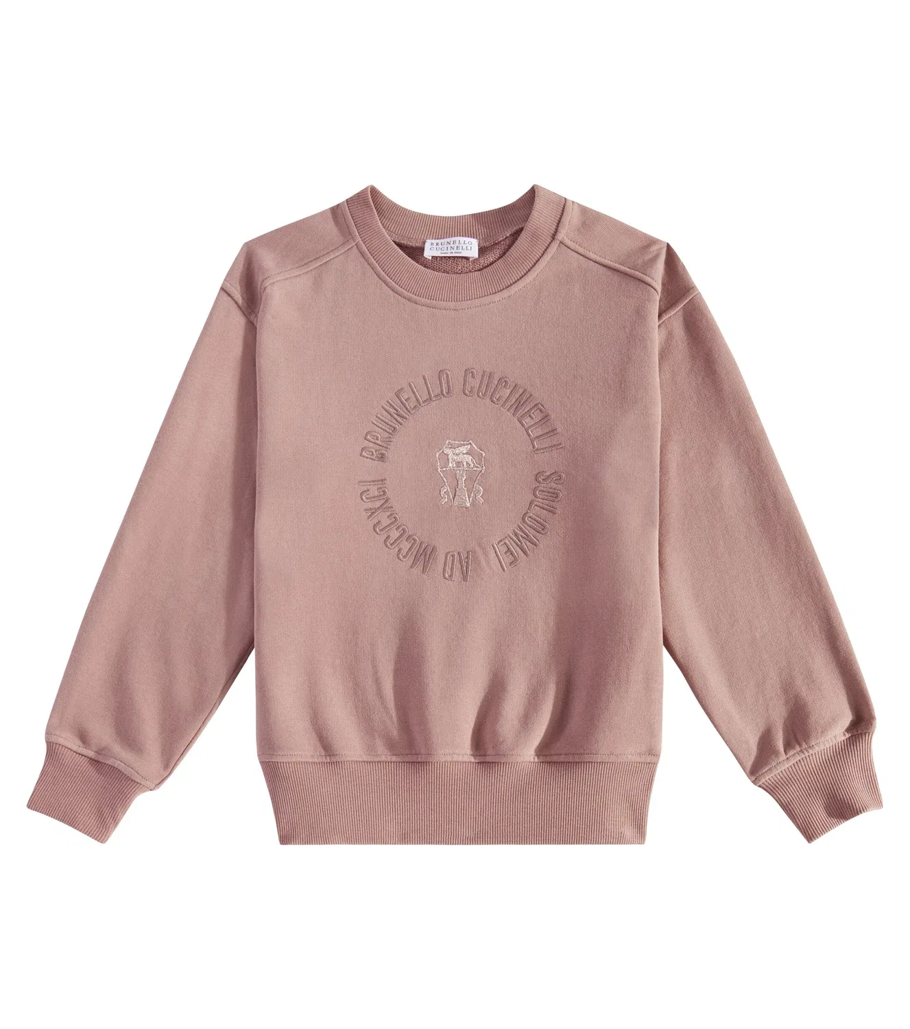 Свитшот хлопковый Brunello Cucinelli Kids, розовый