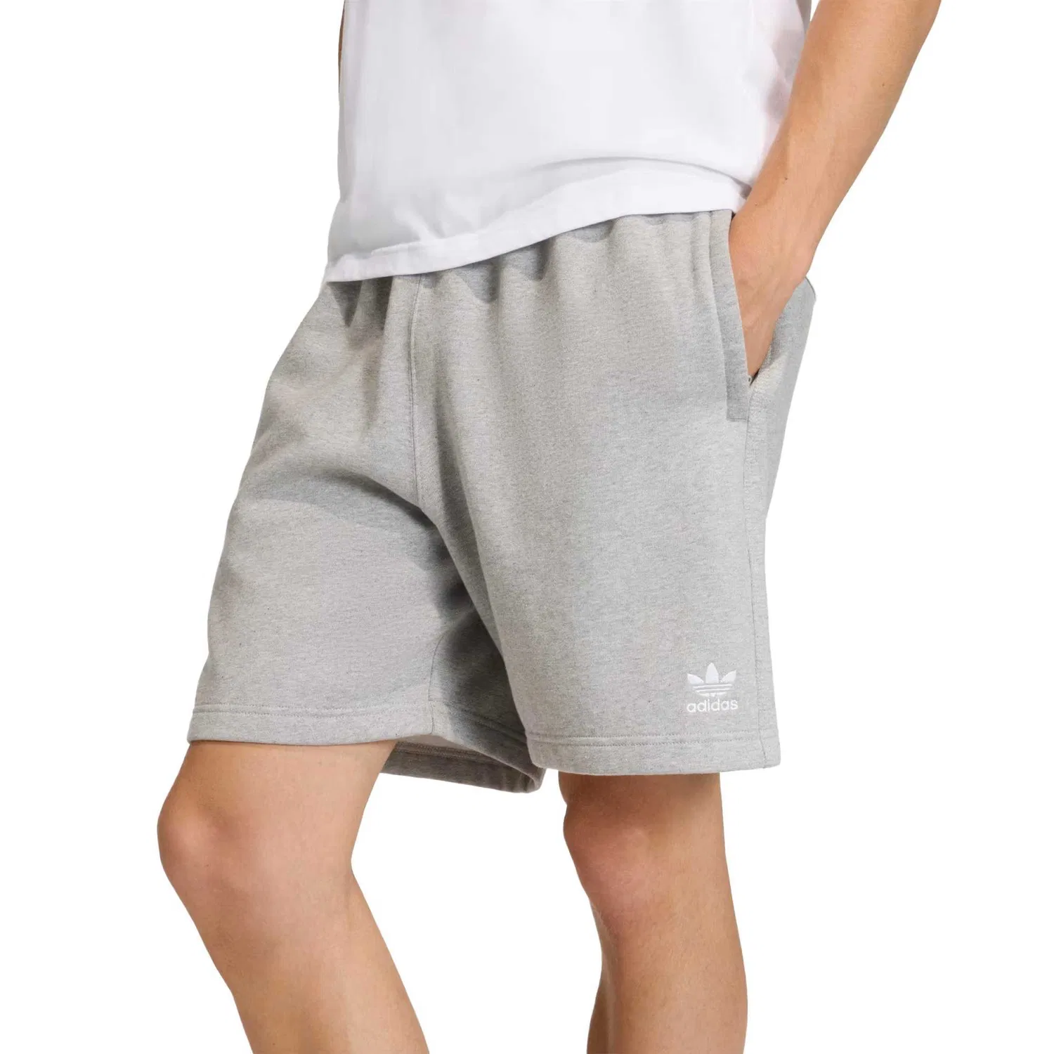 Мужские шорты повседневные Trefoil Essentials Adidas Originals, Medium Gray Heather — фото 3