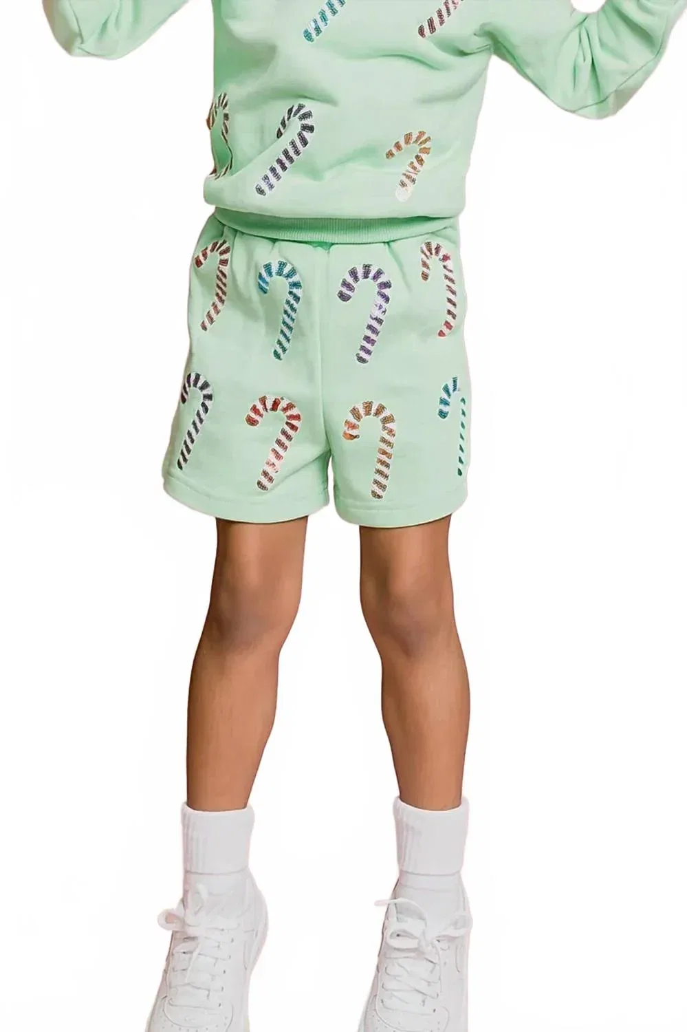Детские шорты с пайетками Candy Cane Sequin Short Belle Cher, Mint