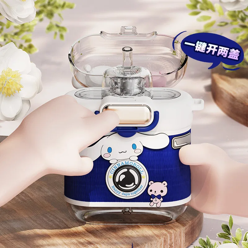 Детская кружка с принтом Cinnamoroll Sanrio, 700 мл, Cinnamoroll Water Cup+Shopping Bag+Sticker Cup Brush, Blue — фото 2
