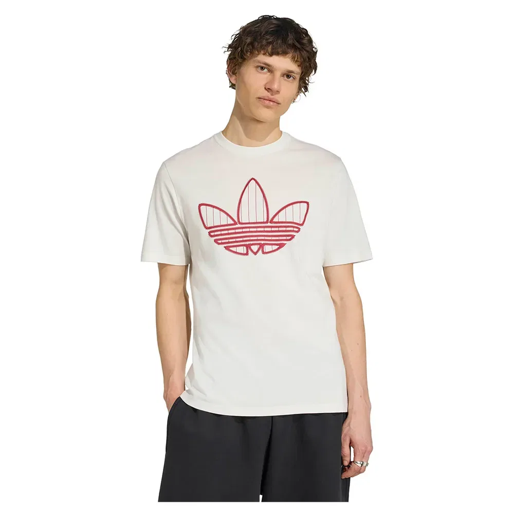 Футболка с коротким рукавом Trefoil Infill Adidas Originals, белый