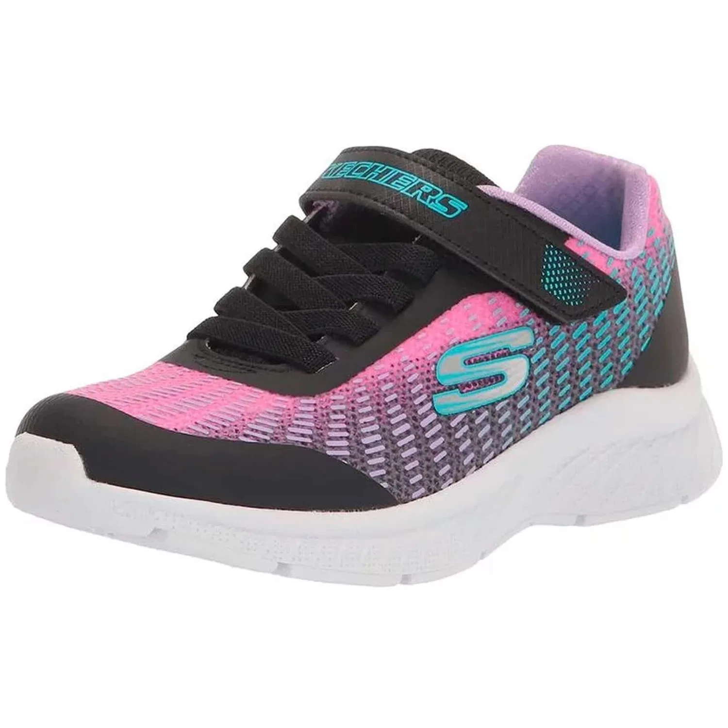 Детские кроссовки с принтом 303535L-BKMT Skechers, Schwarz Bunt — фото 2
