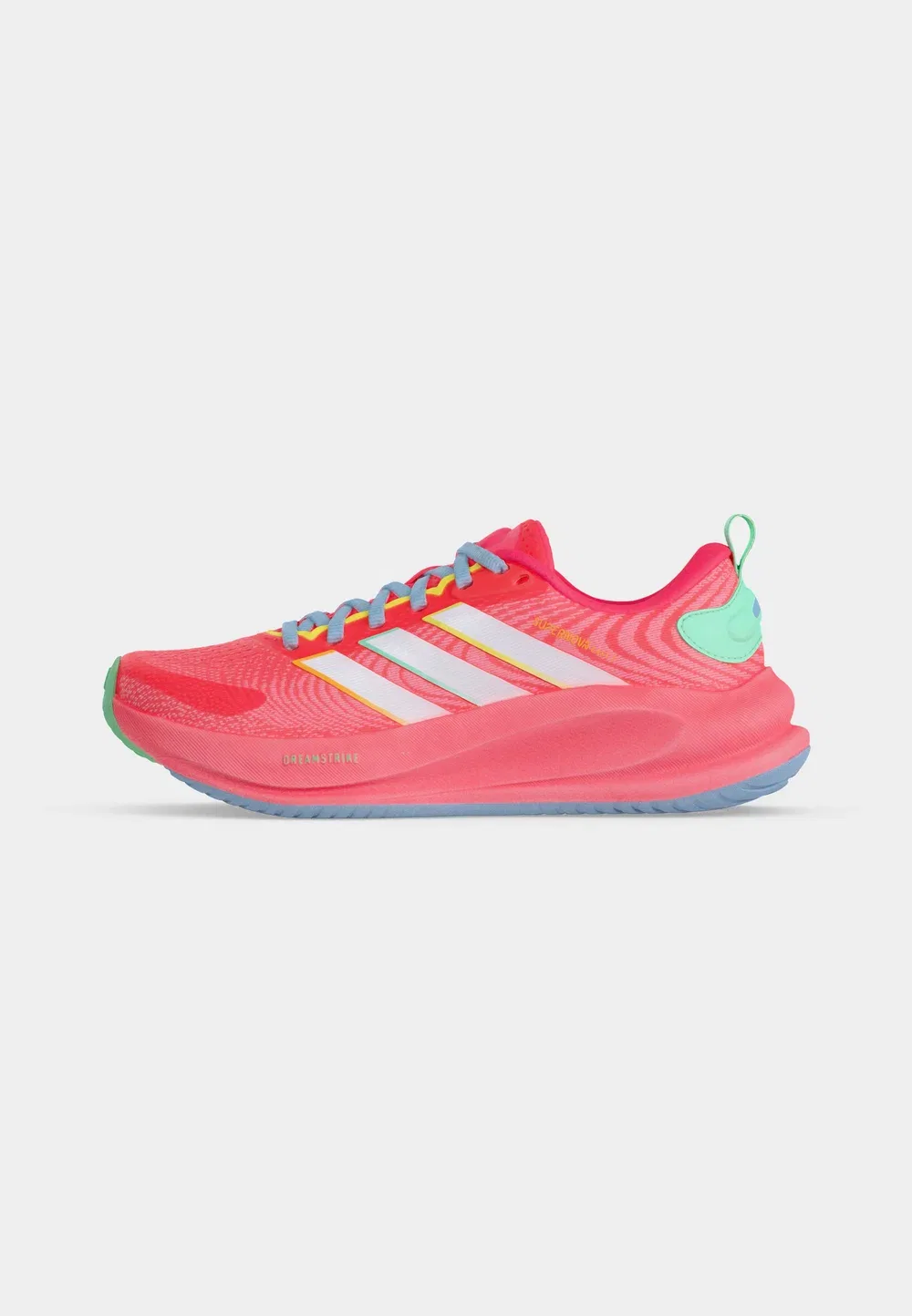 Кроссовки Supernova ease 2 унисекс для бега по улицам Adidas Performance, Solar Turbo/Footwear White/Clear Sky — фото 2