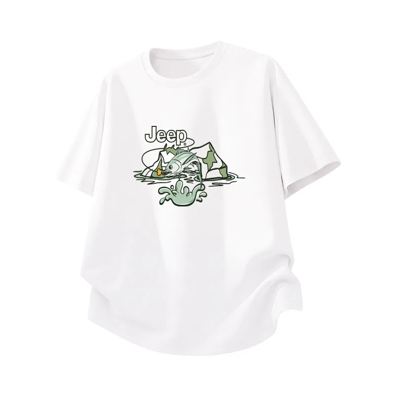 Детская футболка с коротким рукавом Jeep, White/E Iceberg Sardine
