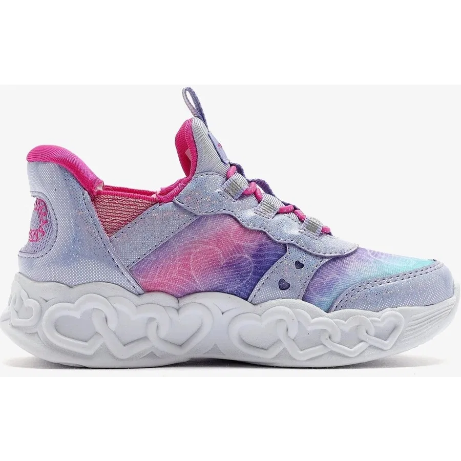 Детские кроссовки с подсветкой Infinite Heart Lights Eternal Shimmer Skechers, Фиолетовый — фото 2