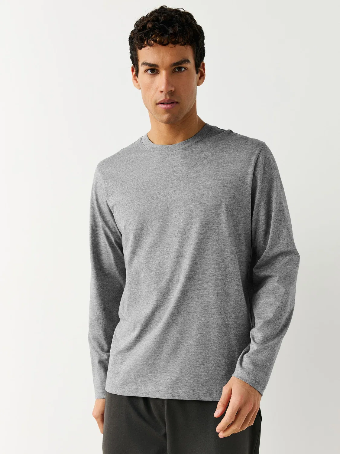 Футболка с длинным рукавом Slim Fit, набор 5 шт Next, белый/черный/серый/темно-синий — фото 3