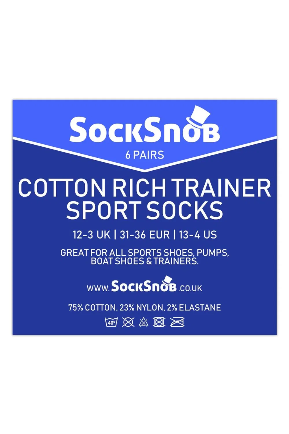 Детские хлопковые носки для кроссовок 6 пар Cihat Sock Snob, Black — фото 2