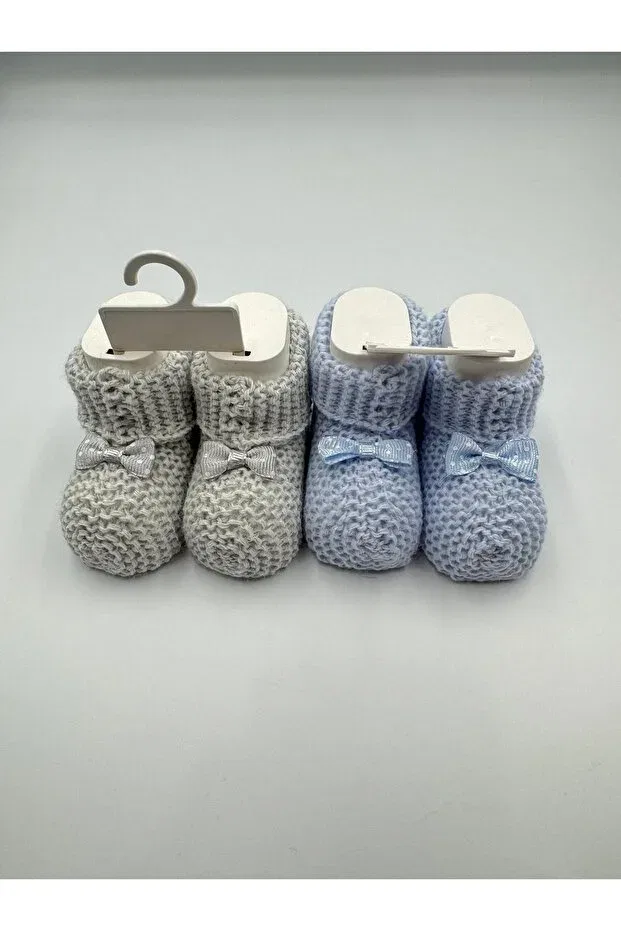 Детские вязаные пинетки для новорожденных из переработанного хлопка Şatilli Handmade, Multicolor