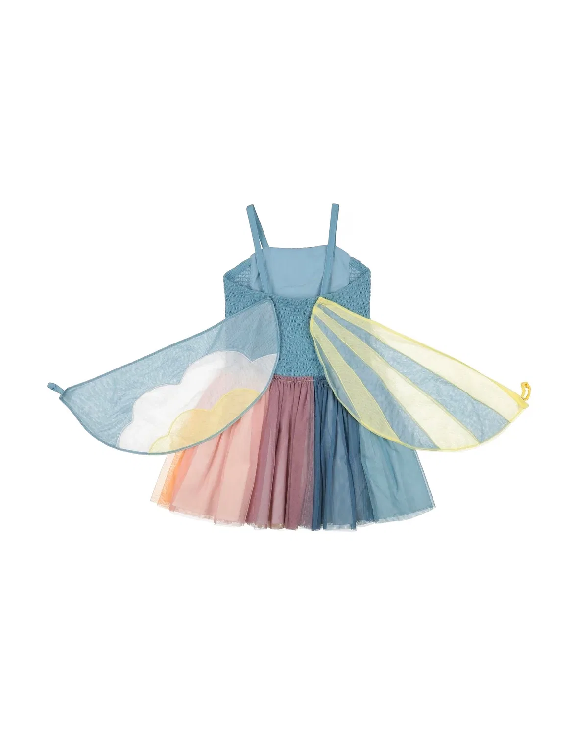 Детское платье из фатина для девочек с завышенной талией Stella Mccartney Kids, пастельно-голубой — фото 2