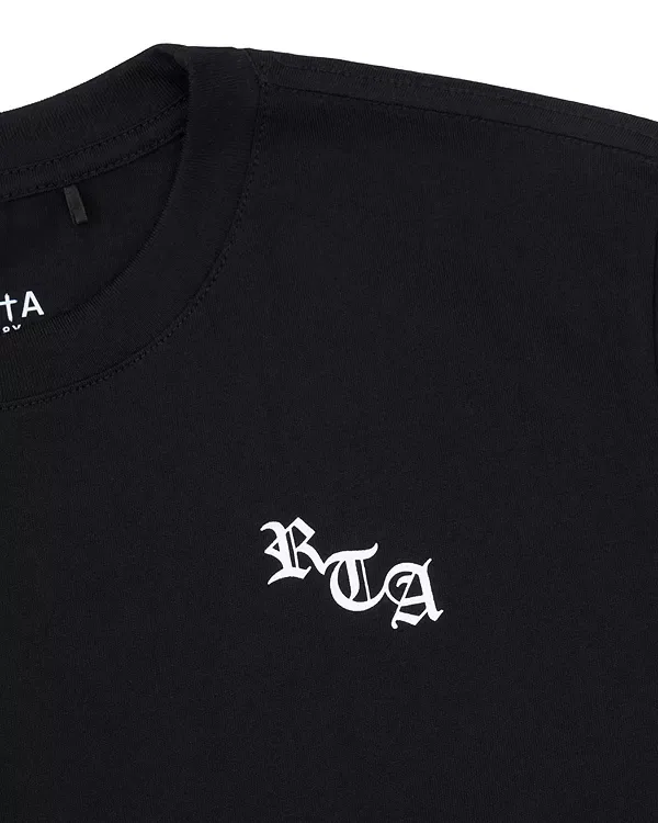 Детская футболка для мальчиков с принтом Lawson Tee RtA, Black Old English La — фото 3