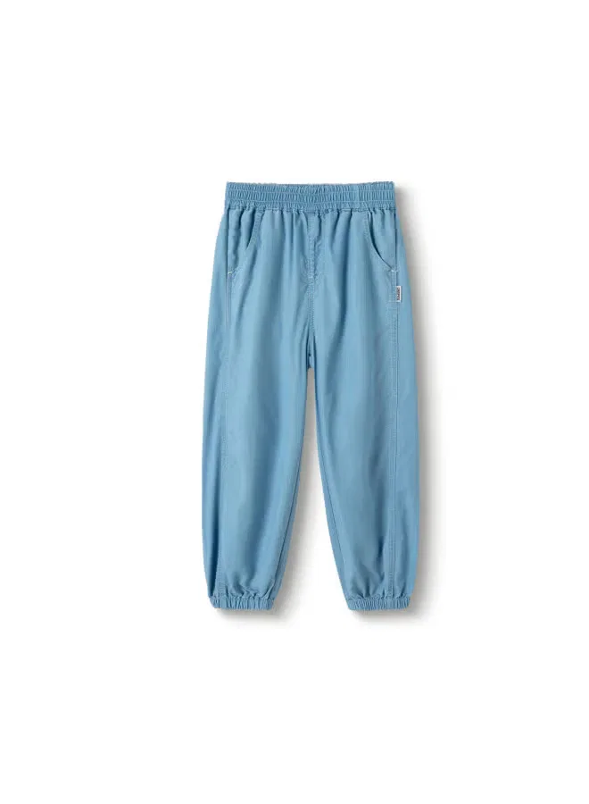 Брюки хлопковые с льном для мальчиков, light denim blue, Balabala — фото 2
