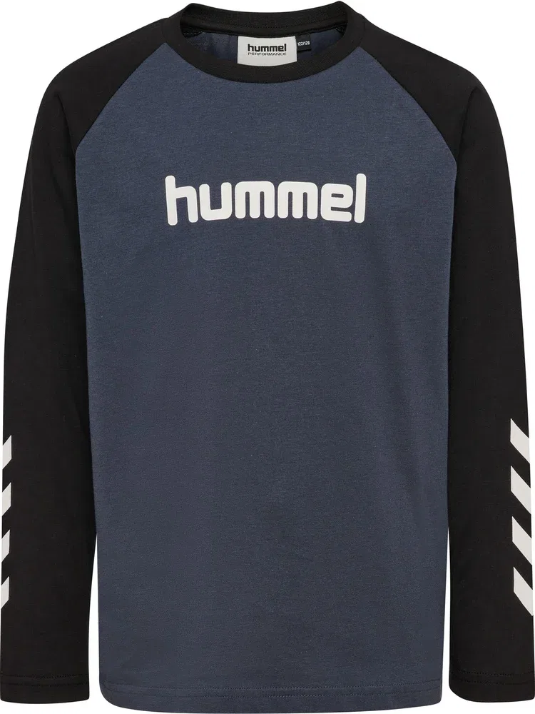 Лонгслив с логотипом Hmljr Logo T-Shirt L/S Hummel, синий — фото 3