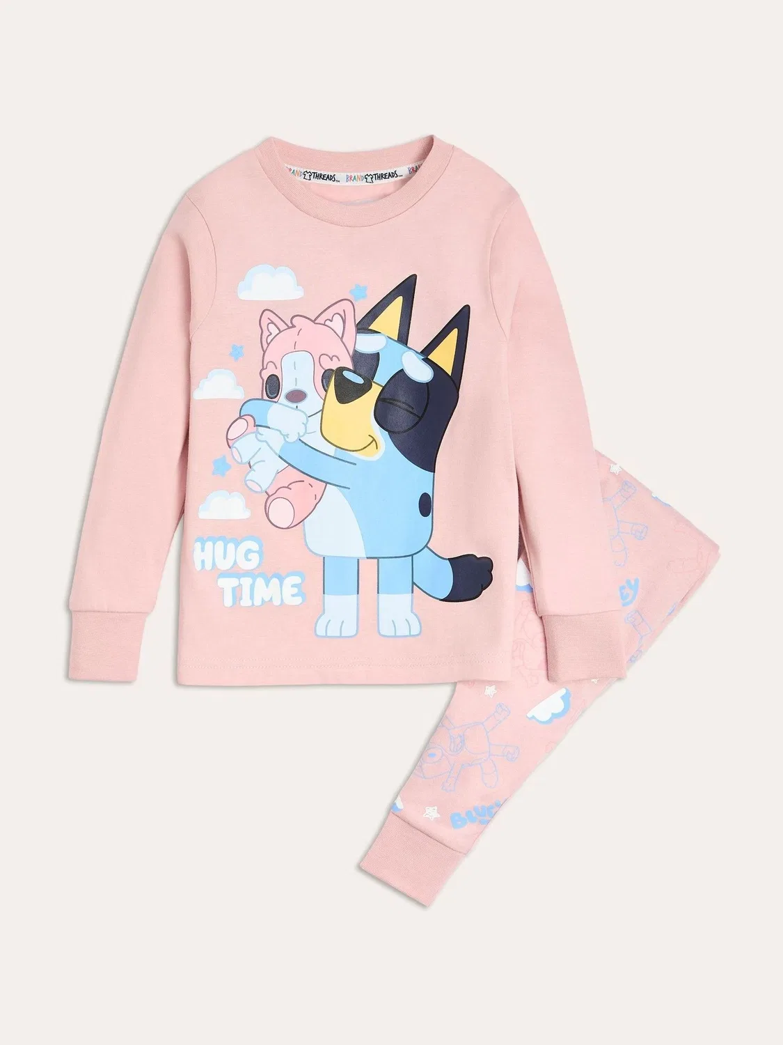 Пижама для девочек Bluey Brand Threads, розовый — фото 2