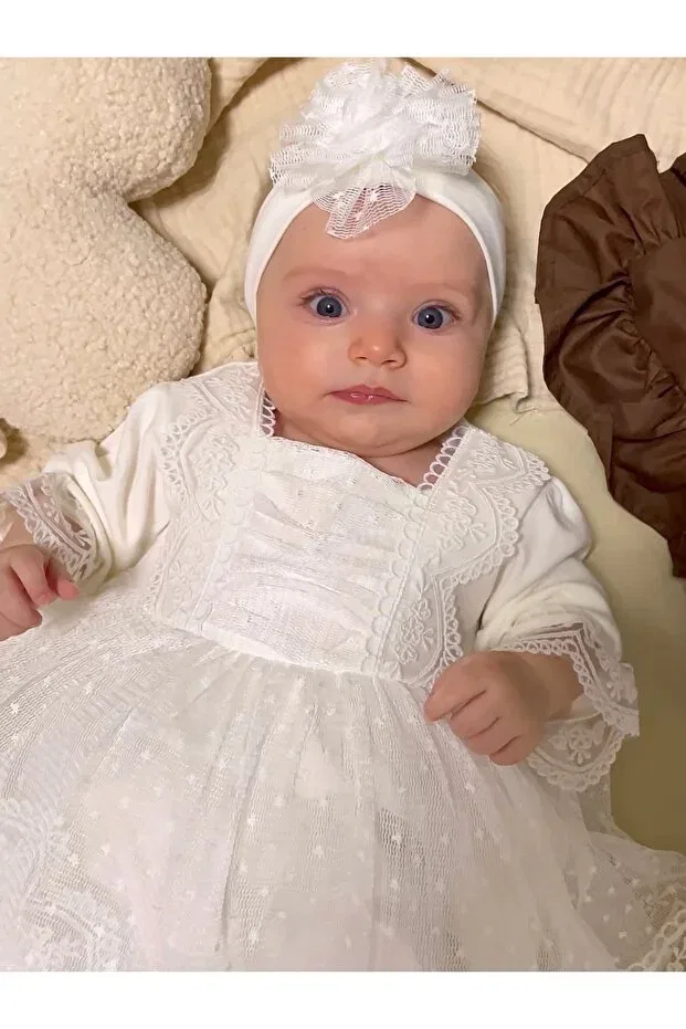 Детское платье для девочек из тюля Carmen Jammybaby, White — фото 3