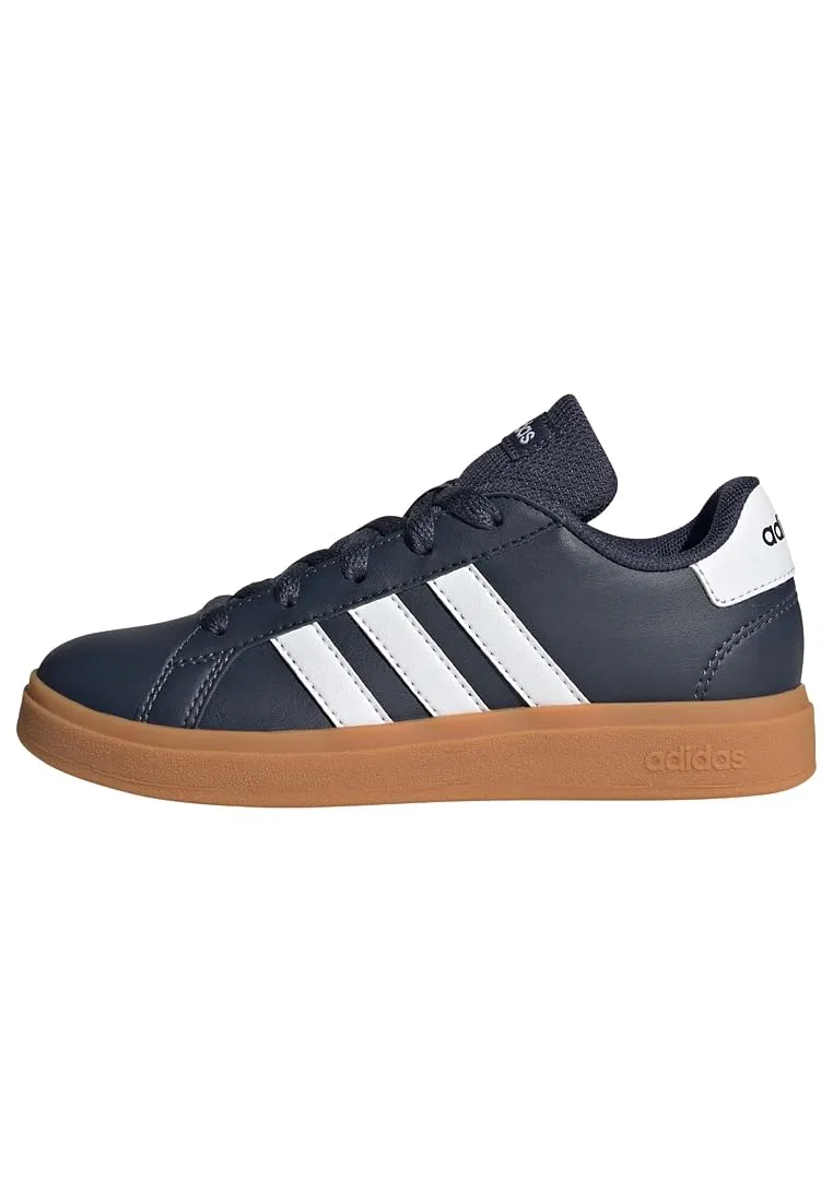 Детские кроссовки для мальчиков с принтом Grand Court Lifestyle Tennis Lace-up Adidas, Shadow Navy Ftwr White Gum10