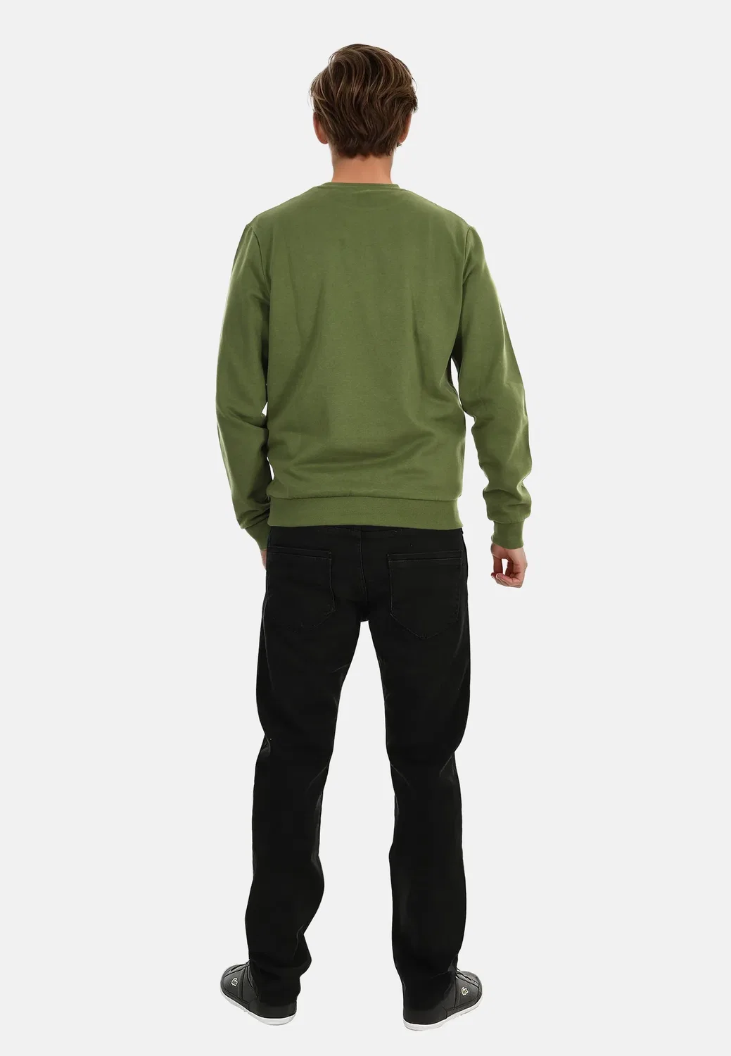 Мужской свитер с круглым вырезом USJaxxon U.S. Polo Assn., Olive-Rust — фото 4