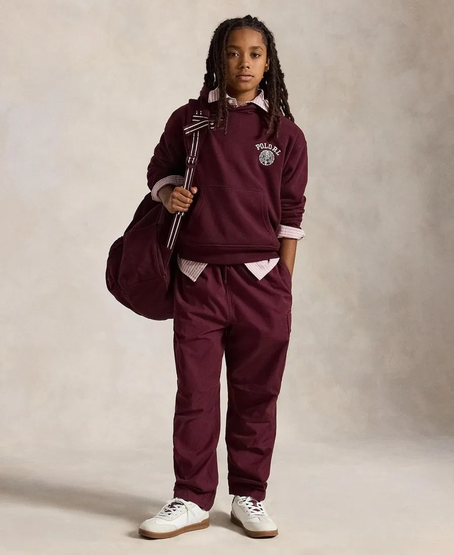 Худи из футера с вышивкой Polo RL Big Fit Logo Fleece Polo Ralph Lauren, Rich Ruby