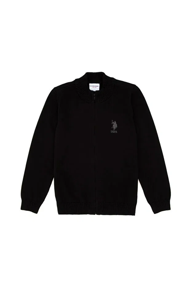 Детский кардиган с длинным рукавом U.S. Polo Assn., Black — фото 3