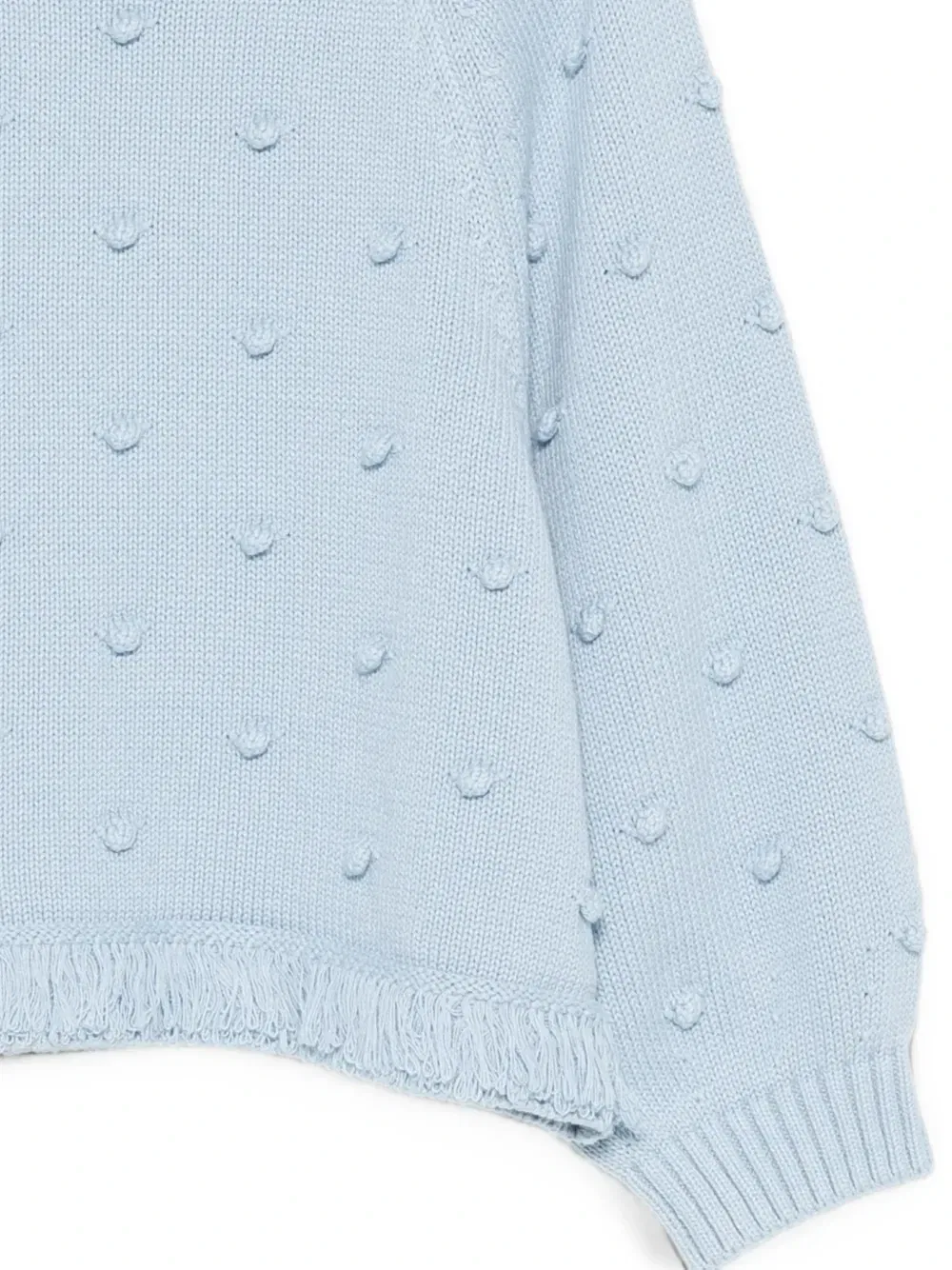 Вязаный свитер с оборками Stella Mccartney Kids, синий — фото 3