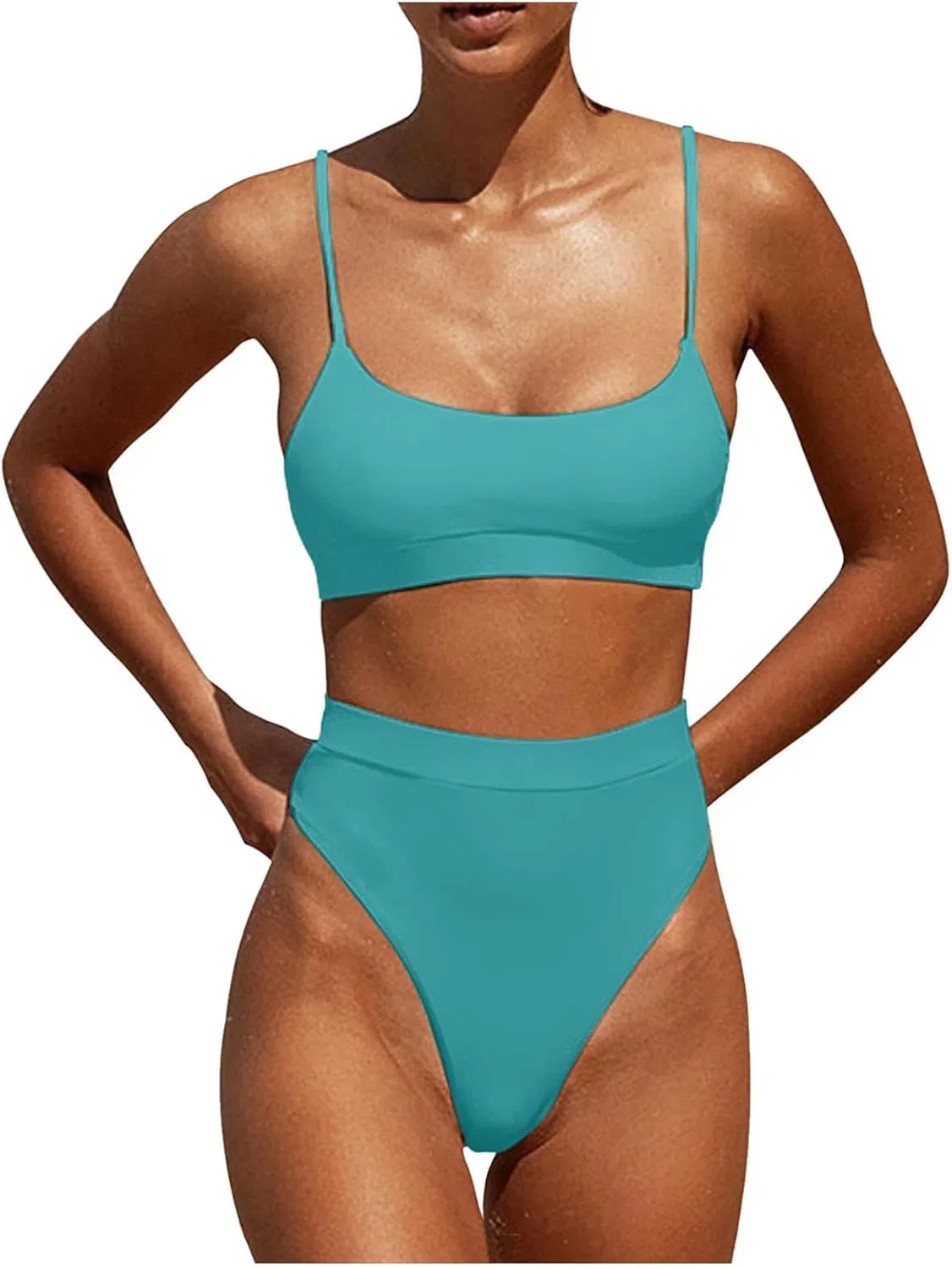 Женский бикини-комплект с высокой талией Generic, Mint Green