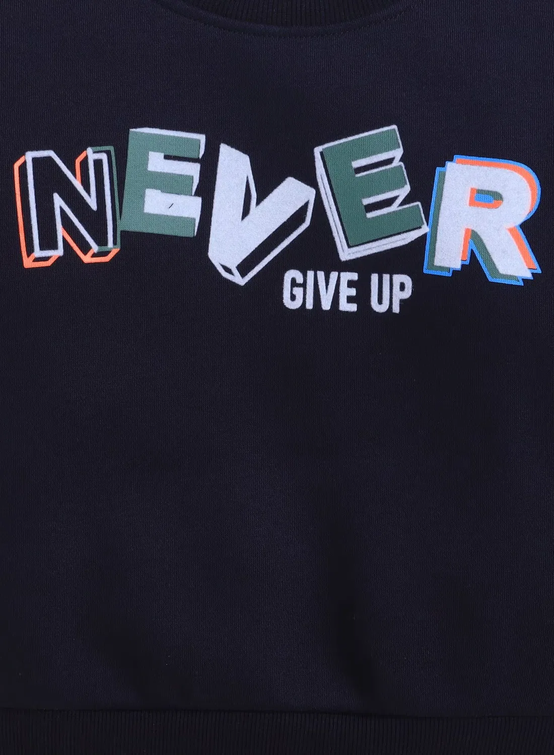 Свитшот с принтом Never Give Up, Victor And Jane, синий — фото 4