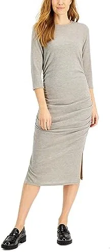 Женское платье с рукавами 3/4 и драпировкой International Concepts, Gray