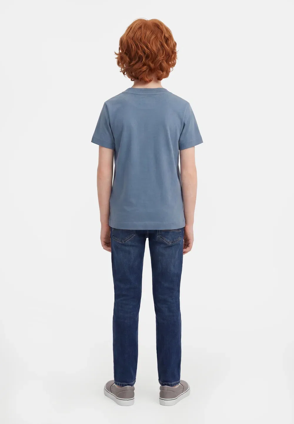 Футболка Jcofusion с открытой грудью - базовая футболка Jack & Jones Junior, Blue Mirage — фото 2
