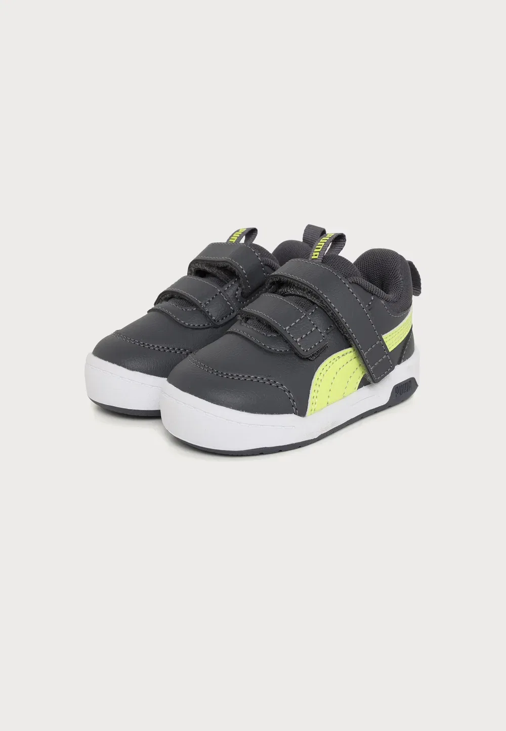Кроссовки Multiflex унисекс для тренировок Puma, Moody Gray/Light Lime — фото 2