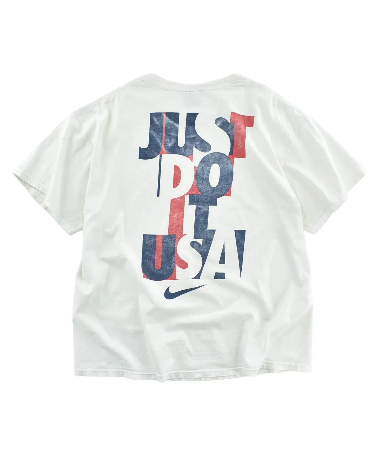 Мужская футболка с принтом JUST DO IT USA NIKE, Белая