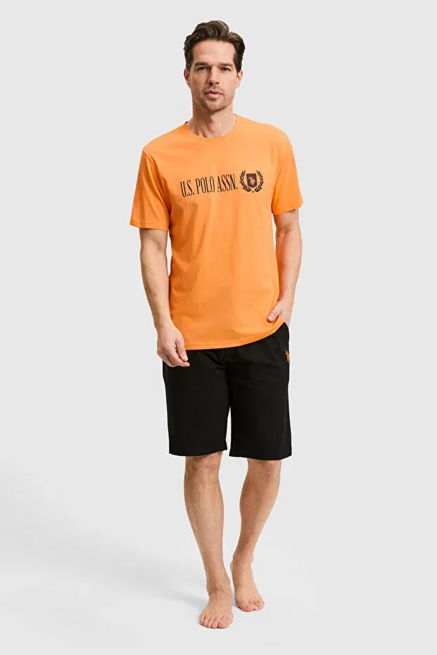 Мужской комплект пижам с коротким рукавом U.S. Polo Assn., Orange