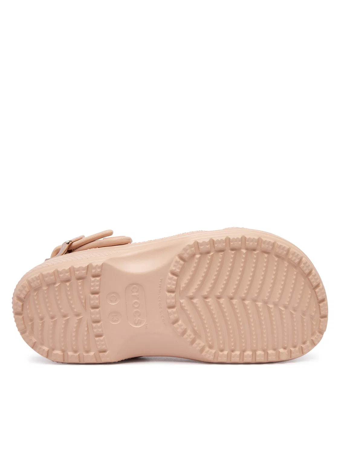 Шлепанцы для мальчика Classic Metallic Buckle Clog Crocs, бежевый — фото 4