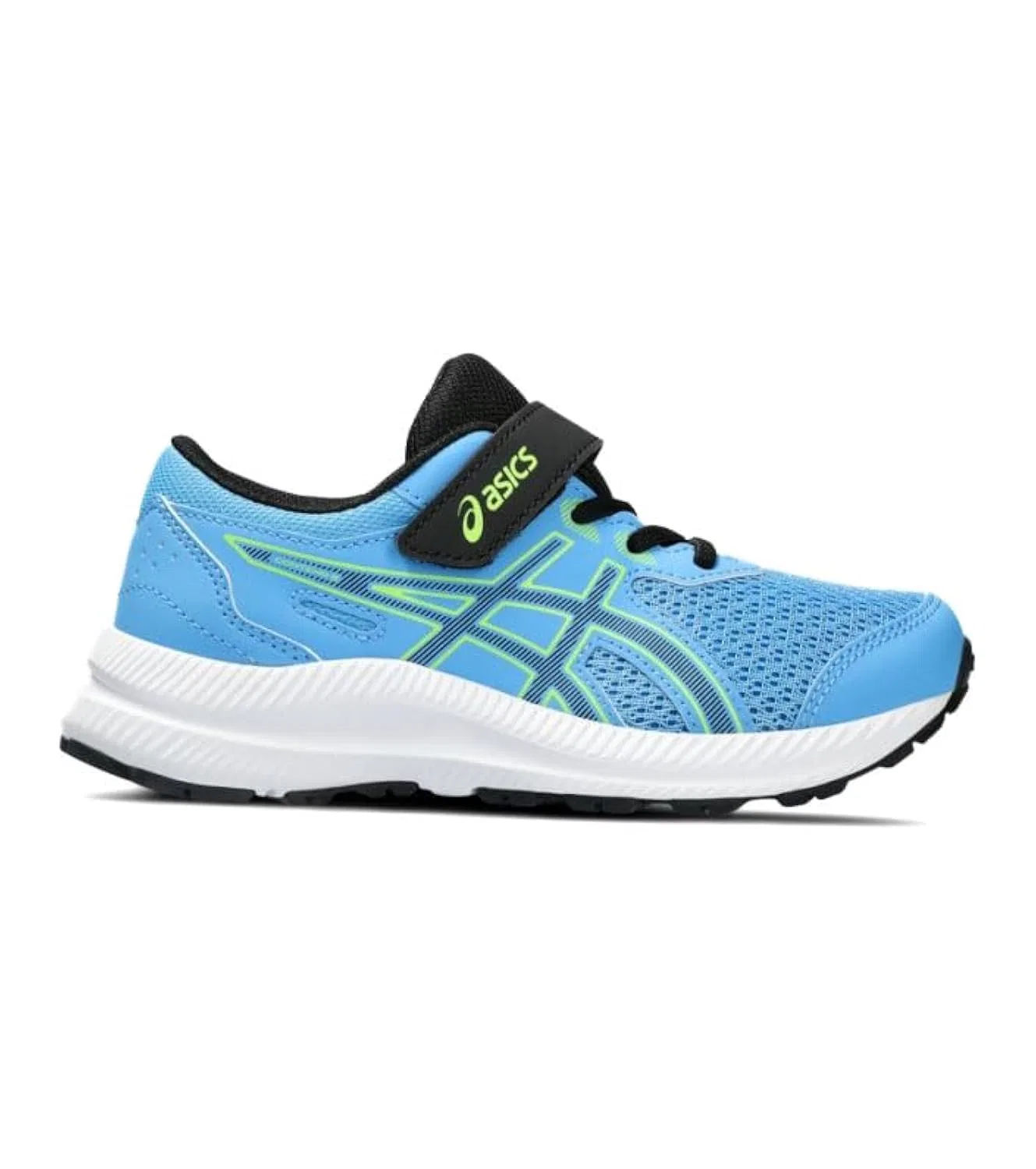 Детские кроссовки для мальчиков с липучкой Contend 8 Ps ASICS, Waterscape Black