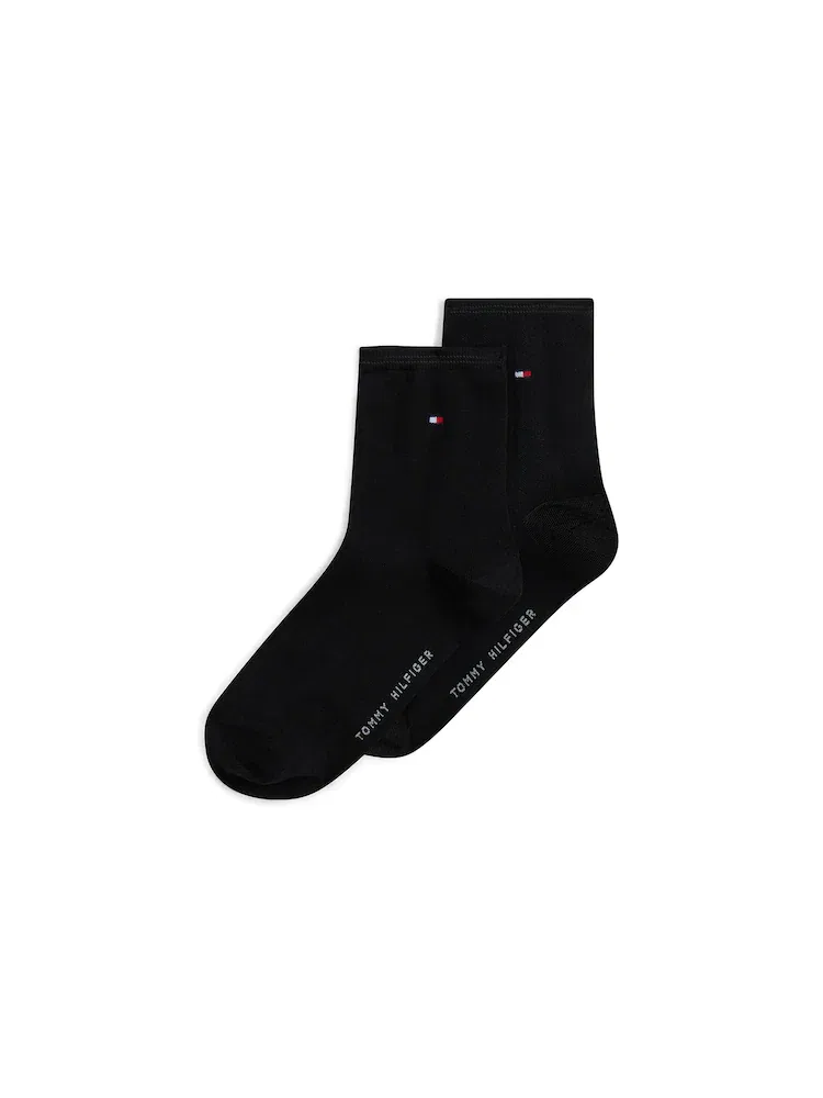 Носки 2-Pack, Solid Tipping TOMMY HILFIGER, Black