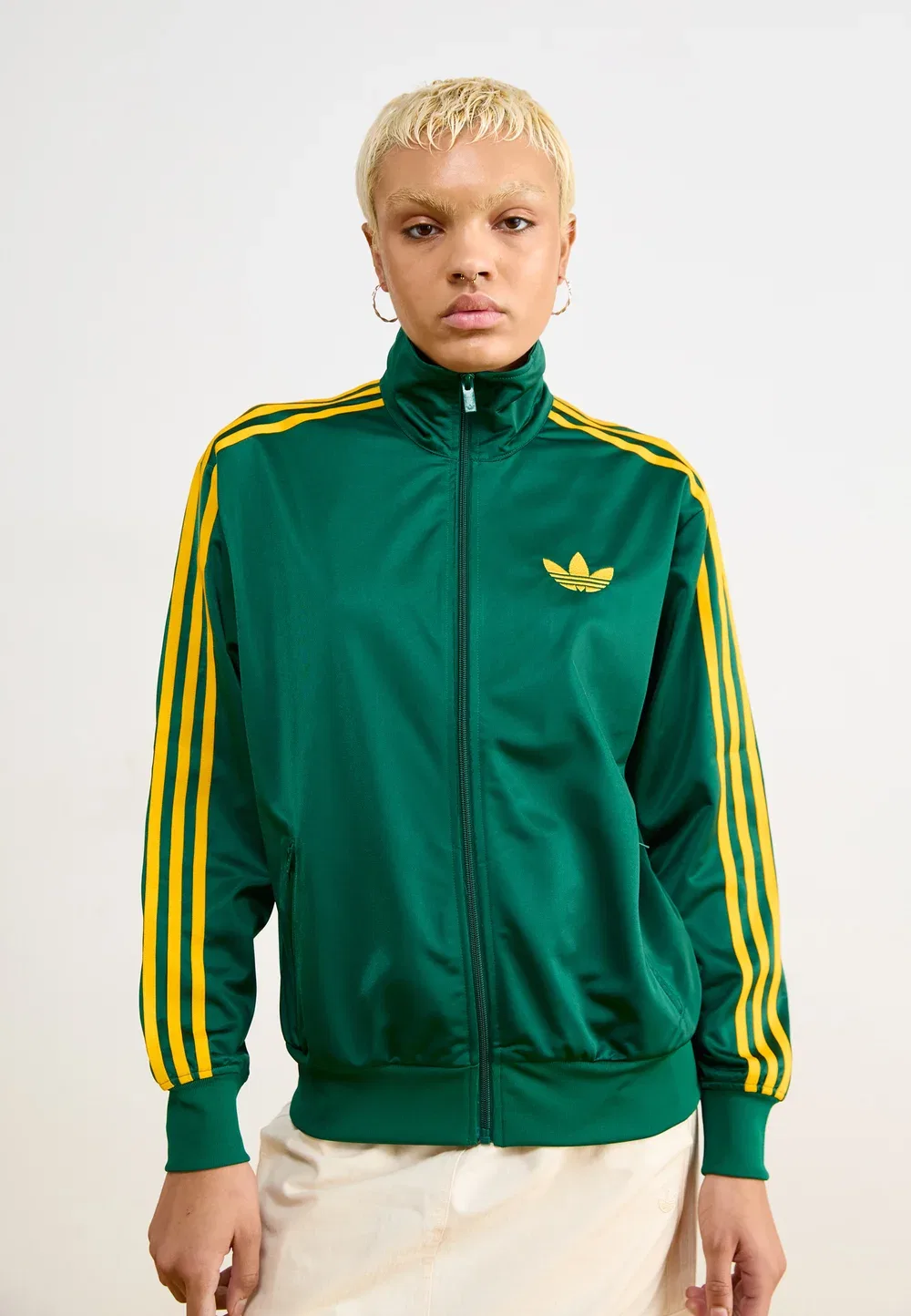 Firebird tt - тренировочная куртка Adidas Originals, Collegiate Green/Crew Yellow