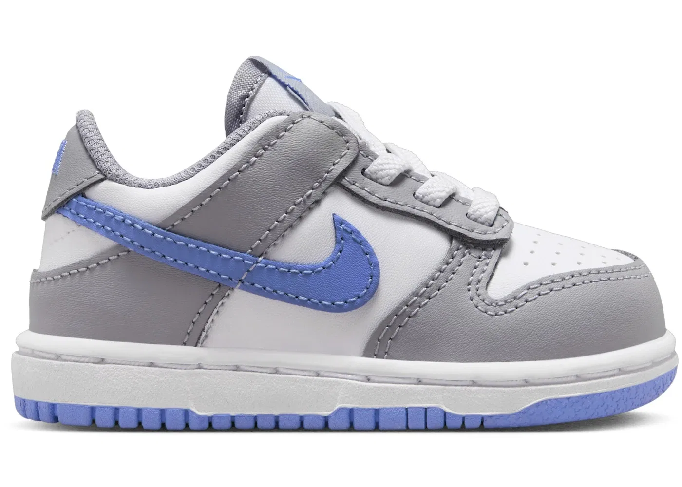 Детские кроссовки Lifestyle с моделью Nike Dunk Low Nike, White/Cement Grey/Royal Pulse