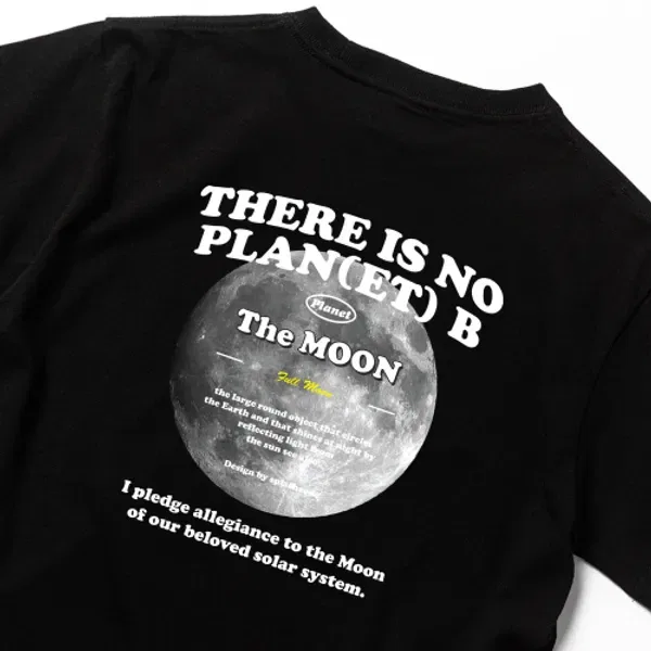 Футболка с коротким рукавом, принт Planet Moon, Splashcode Kids, черный — фото 3