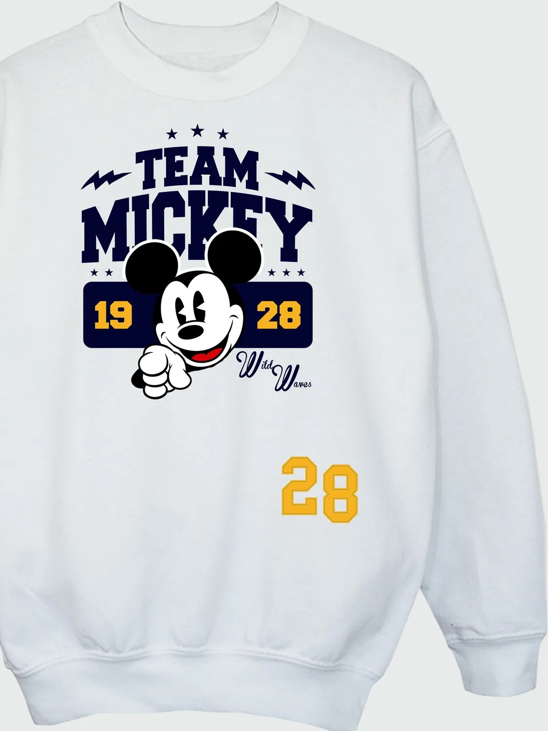 Свитшот с принтом Team Mickey Rags & Rascals, белый — фото 4