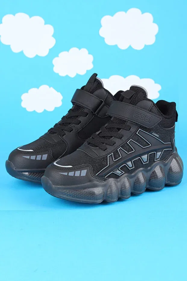 Детские ботинки для мальчиков ортопедические Ultra 2 air sole orthopedic velcro boys' boots Vojo, Black — фото 2