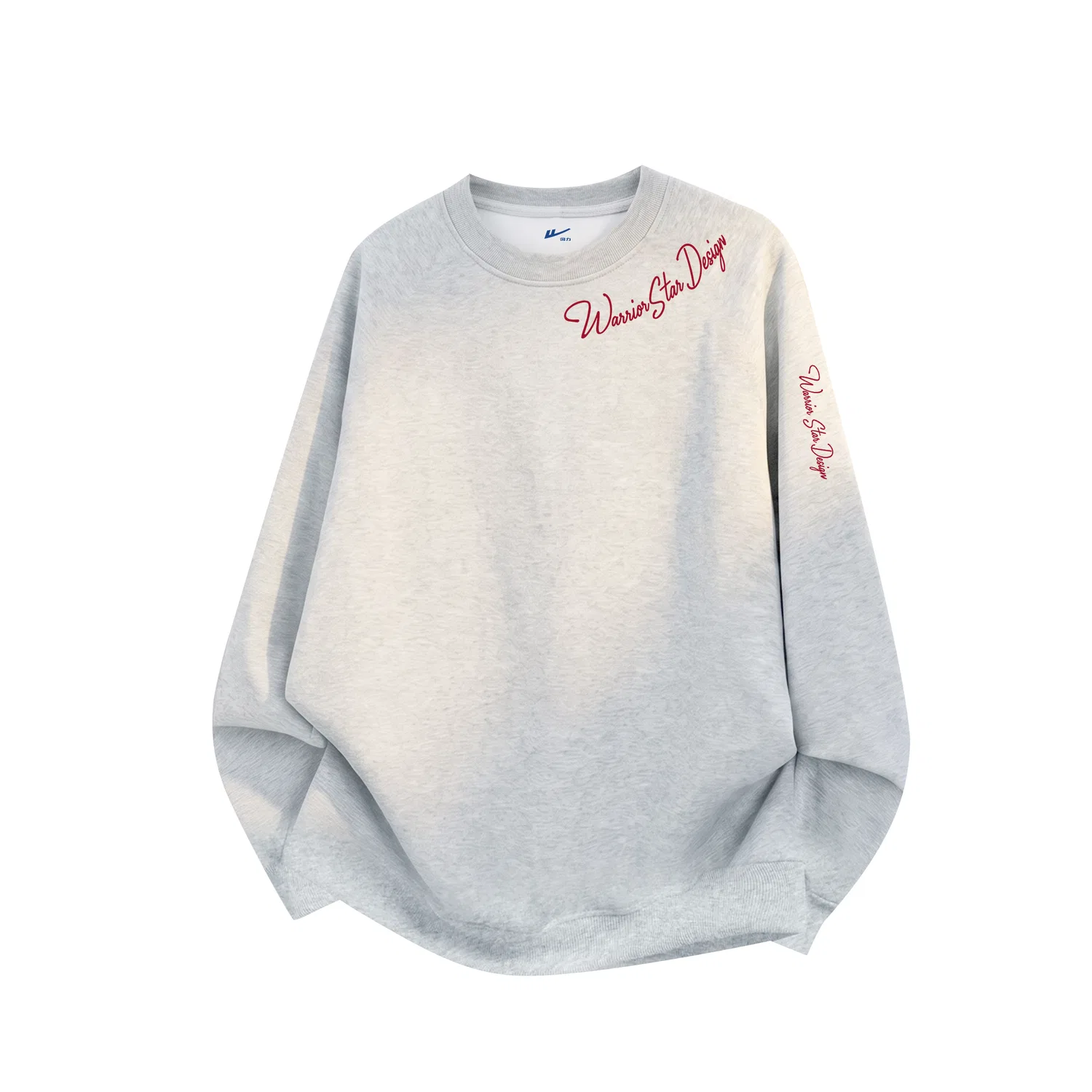Детский свитшот унисекс с круглым вырезом, средней посадки, Sweatshirts Unisex Crew Neck Moderate Straight Fit, Beige Gray WARRIOR