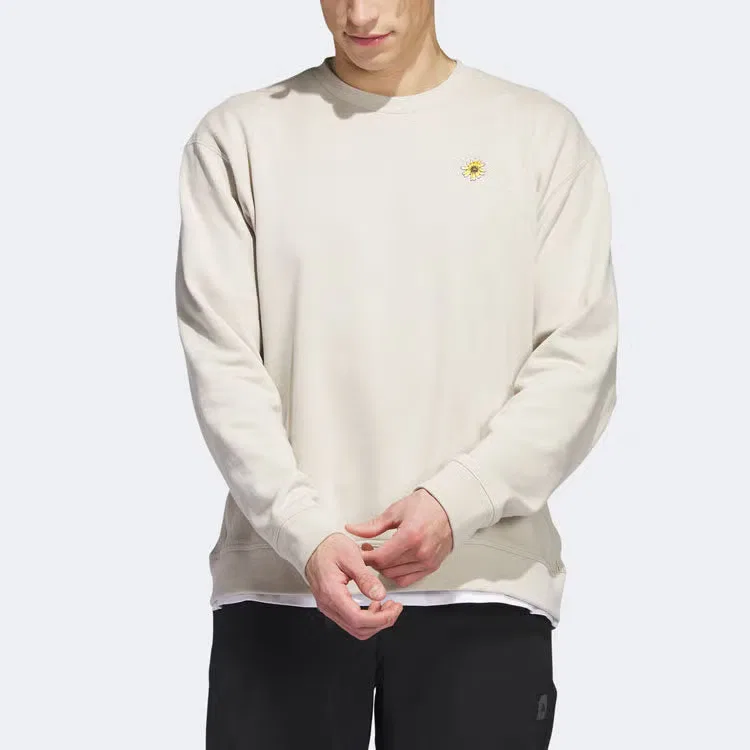 Свитшот с принтом Adicross x Burning Cart Layer Crew Golf Adidas, бежевый — фото 2