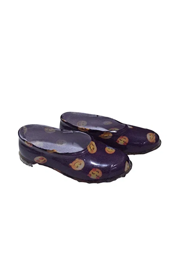 Детские туфли для девочек с принтом Patik garden and agriculture girls' shoes 21-30 purple with emoji Belixspor, Purple — фото 4