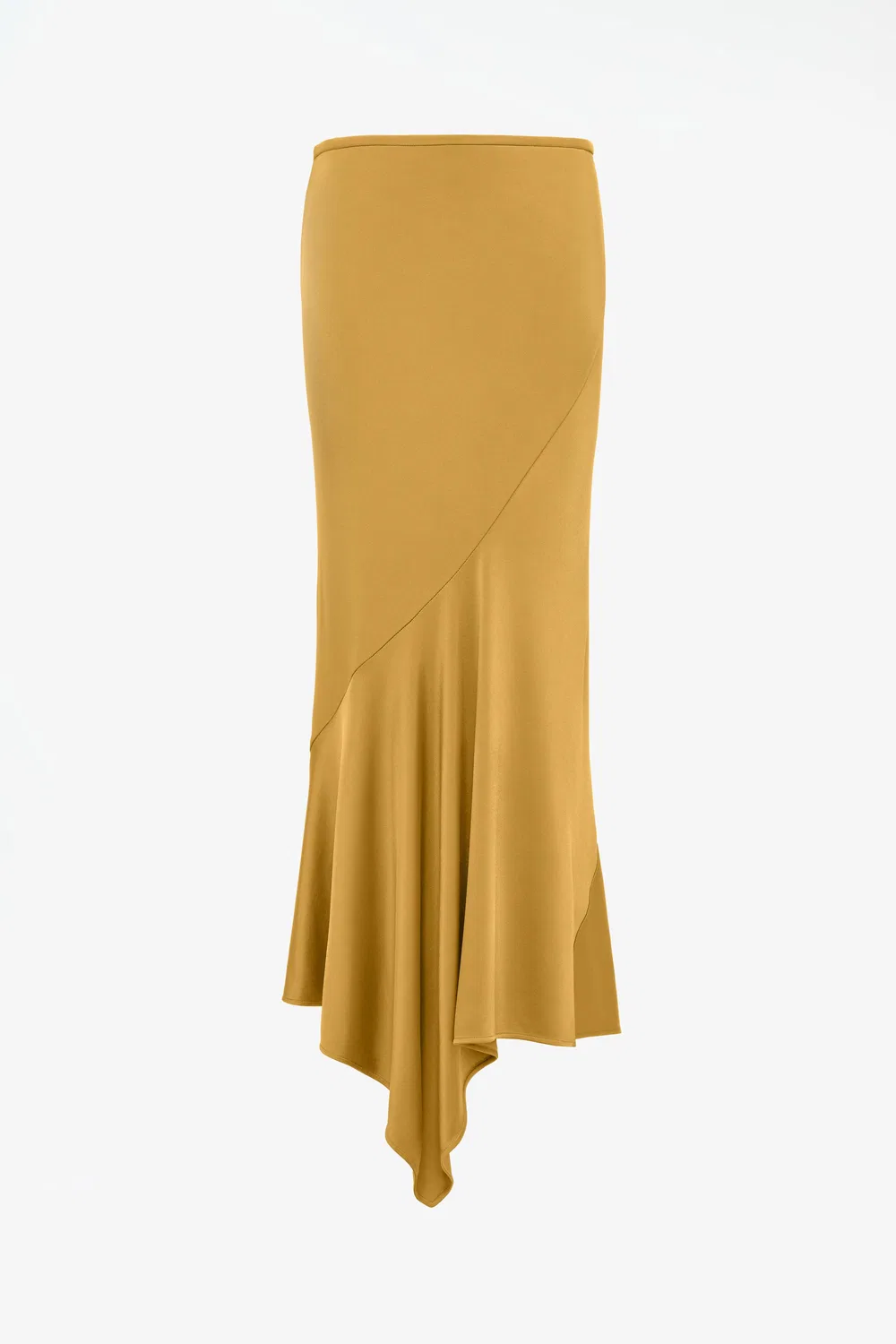 Юбка асимметричного кроя, лимитированная серия ZARA, охра
