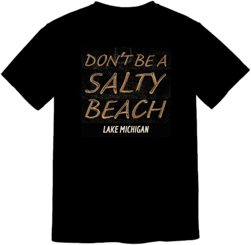 Мужская футболка с принтом Don't Be A Salty Beach Comfort Colors, Black