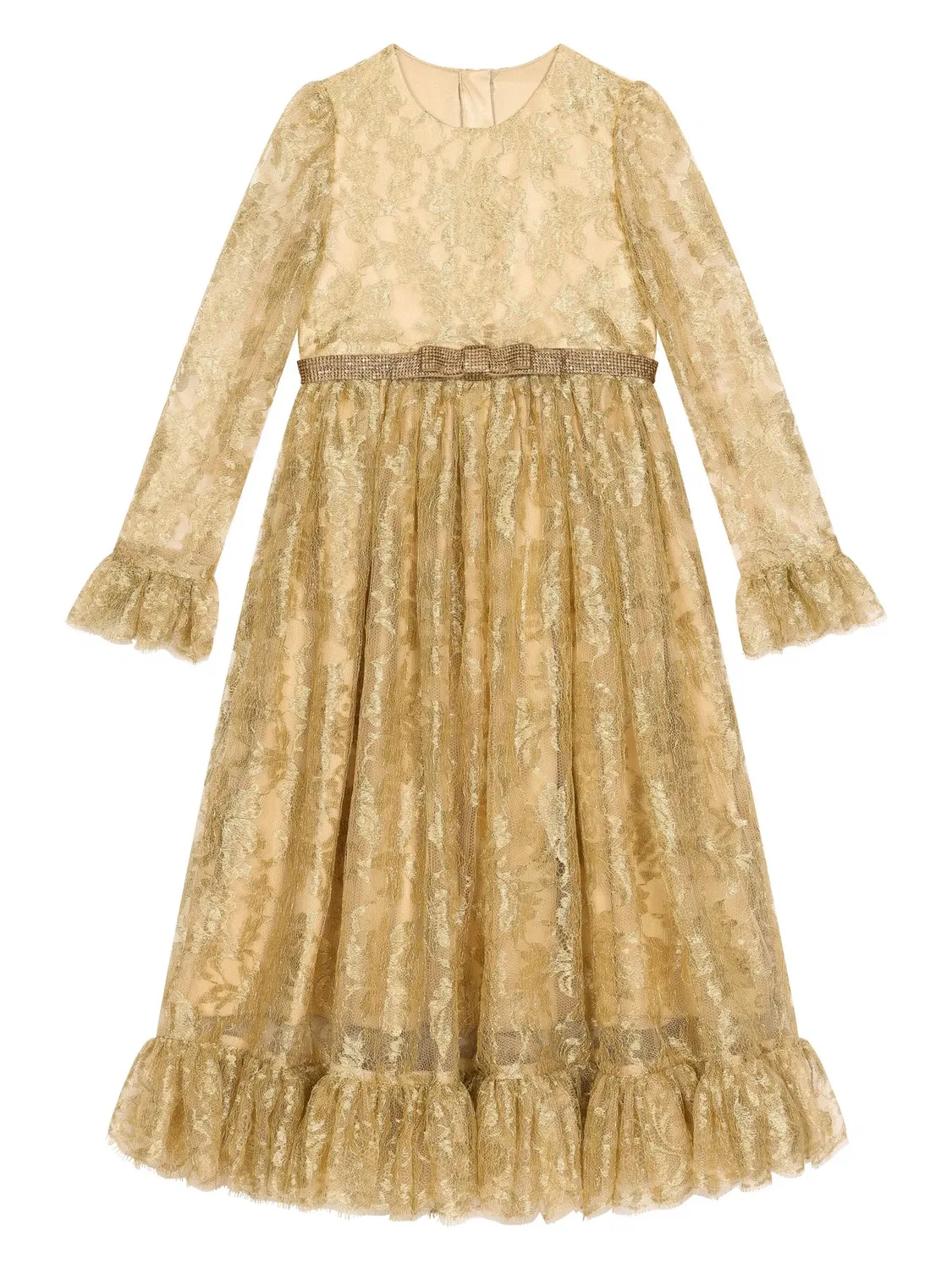 Платье с тюлем Dolce & Gabbana Kids, золотистый