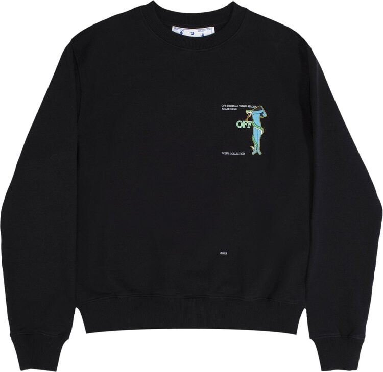 

Толстовка Off-White Adam Is Eve Slim Crewneck 'Black/White', черный