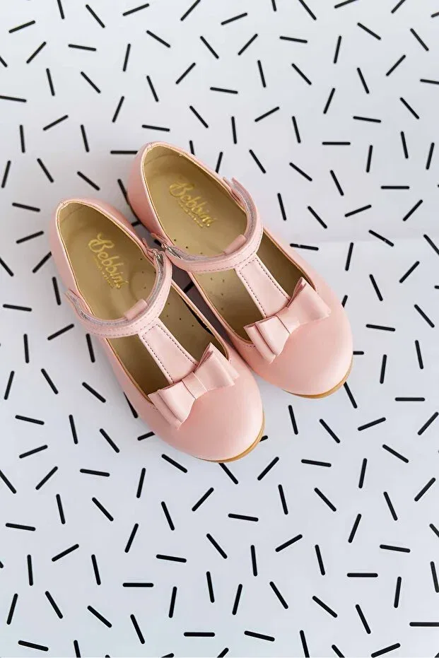 Детские балетки для девочек из экокожи Classical Bebbini, Pink — фото 4