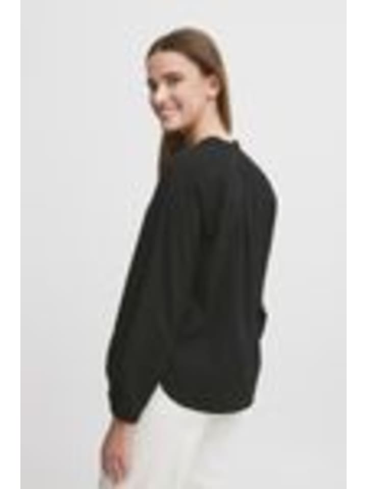 

Рубашка с длинными рукавами BYGILLA свободного кроя черного цвета b. young