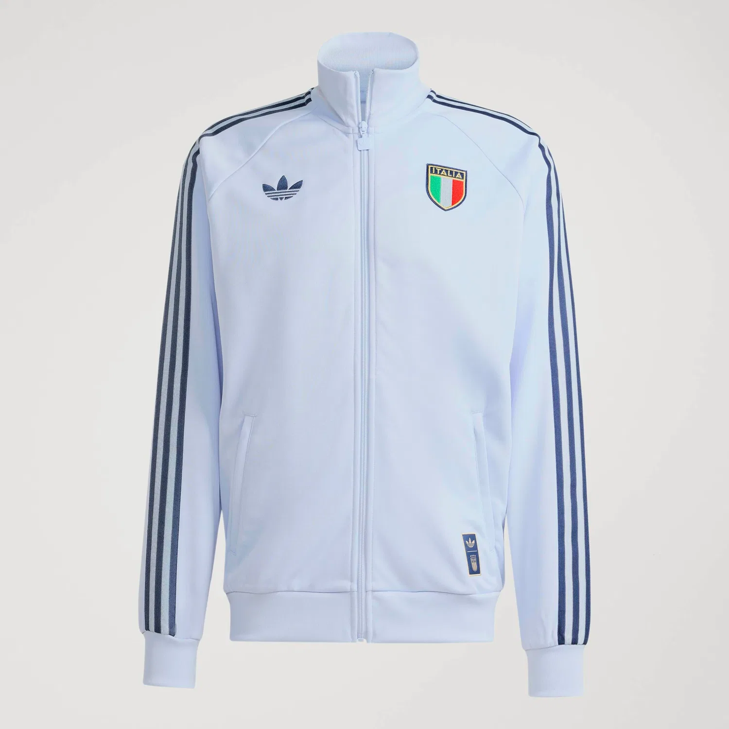 Куртка для тренировок Adidas Performance Italien в темно-синем и светло-синем цветах — фото 2